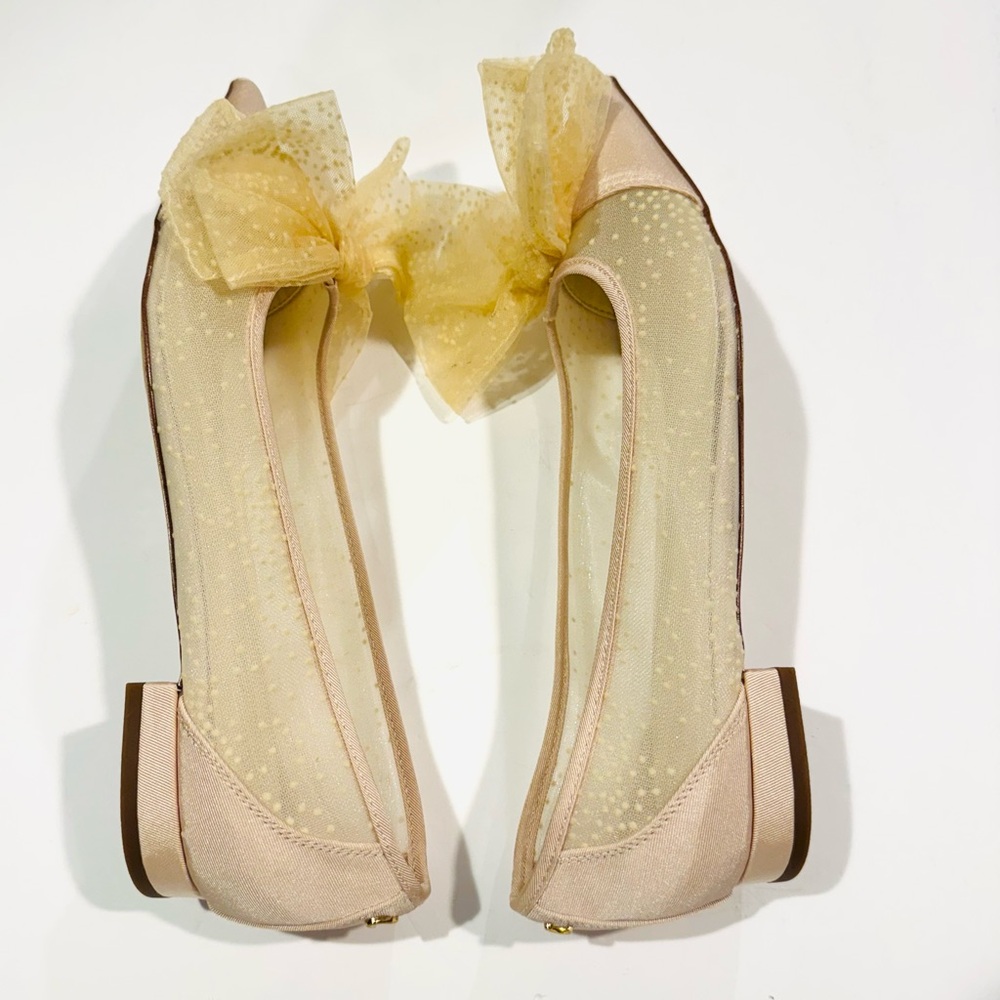 Circus NY by Sam Edelman Darcey Elegant Cream Bow Flats Size 8 - Picture 5 of 15